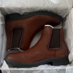Calvin Klein Brown Chelsea Boots with Elastic Panels